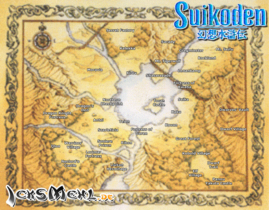 Suikoden Map. 